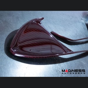 Alfa Romeo 4C Carbon Fiber Front Grille Insert Trim Set - Red Candy